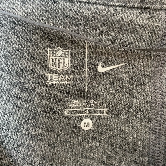 [Nike] Heather Gray & Green Baseball Pocket Tee New York Jets Top - Picture 6 of 9